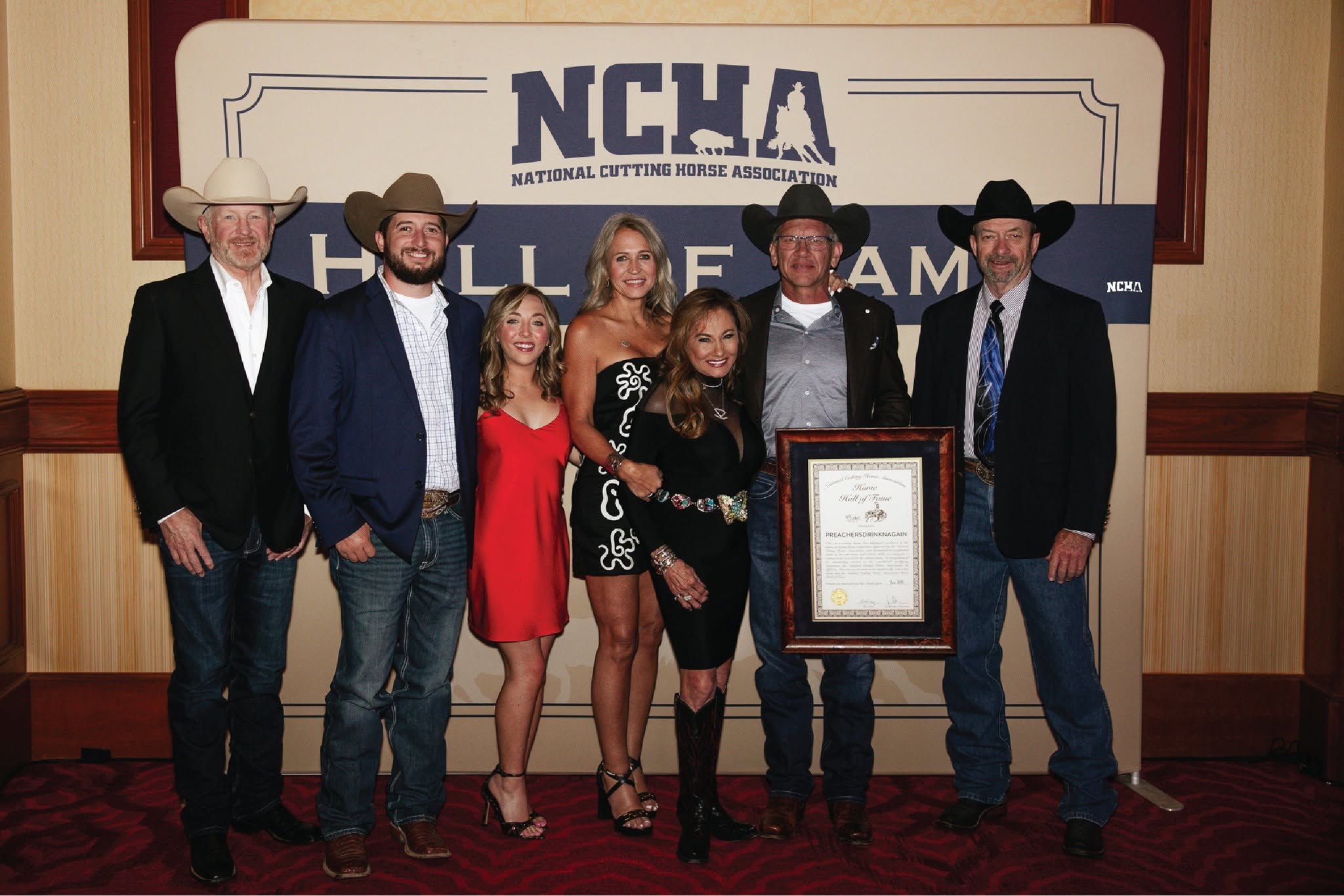 Preachersdrinknagain and connections at the NCHA Hall of Fame Gala